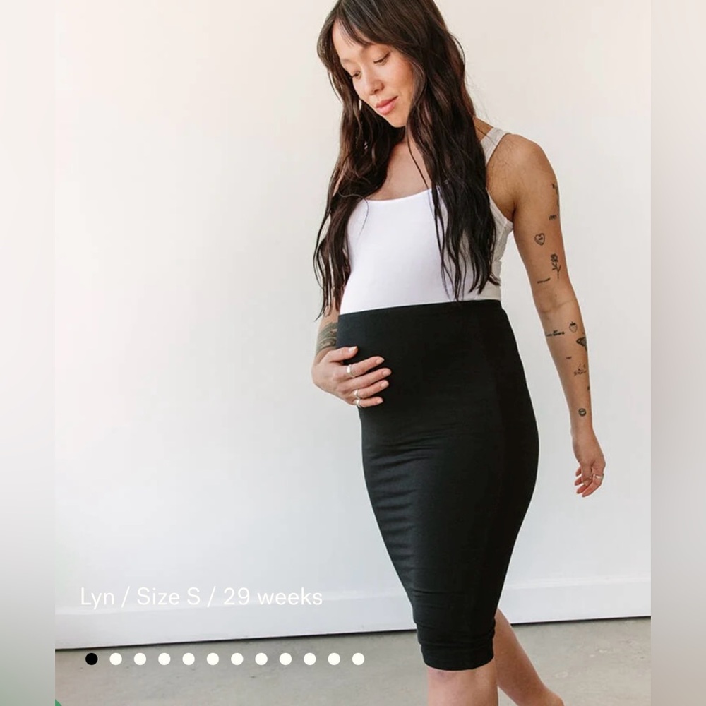 Storq Maternity Bump Pencil Skirt Black I Size S